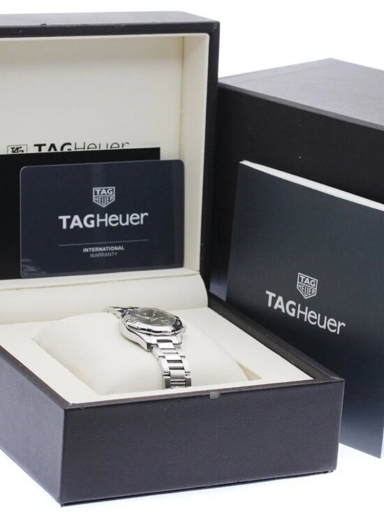 TAG HEUER Aquaracer WAY1410 Date Black Dial Quartz Ladies Watch_944339 main image 8